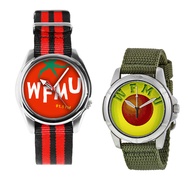 Pledge Wizard A Customized Automatic Stainless Steel One-of-a-Kind WFMU Watch.